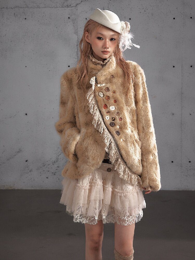 Plush Eco-Friendly Fur Coat【s0000019161】