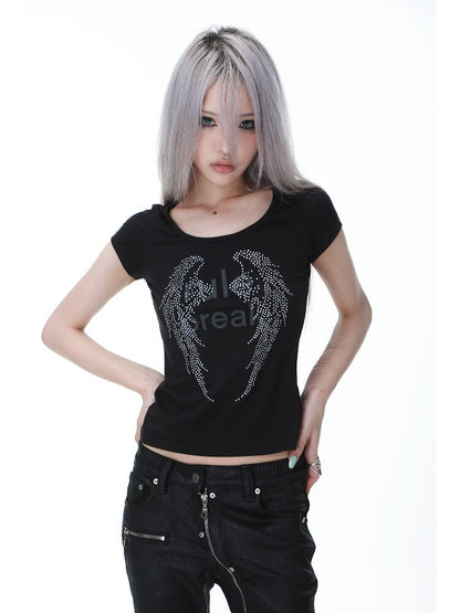 Diamond Wing Stretch Slim T-Shirt【s0000017144】