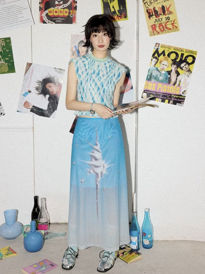 Printed short-sleeved T-shirt【s0000012299】