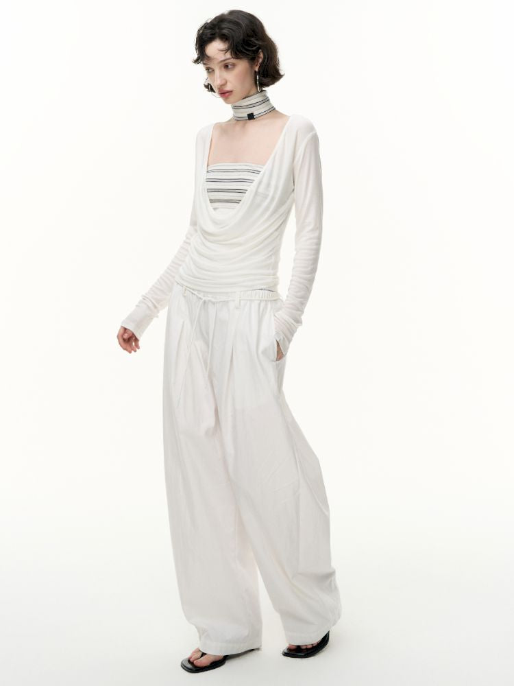 Striped bustier short skirt suit【s0000013740】