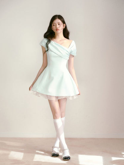 One Shoulder Slash Dress【s0000013244】