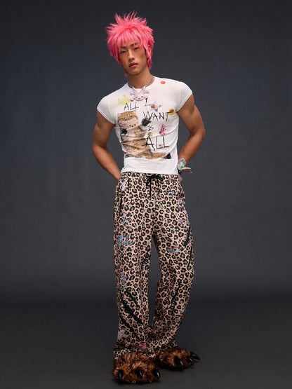 Cat Print Slim Fit T-Shirt【s0000017027】