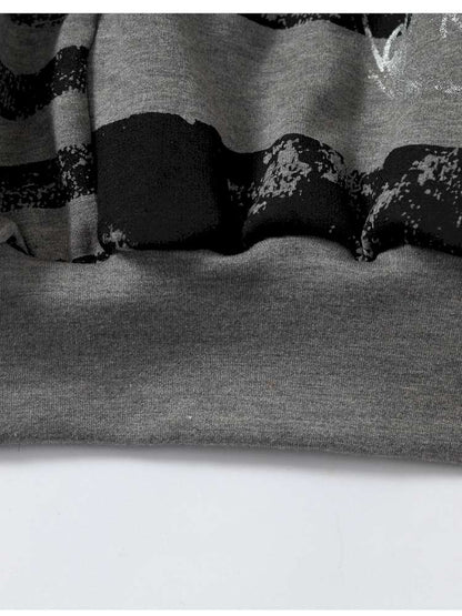 Striped Print Loose Bat Sleeve Dress【s0000014658】