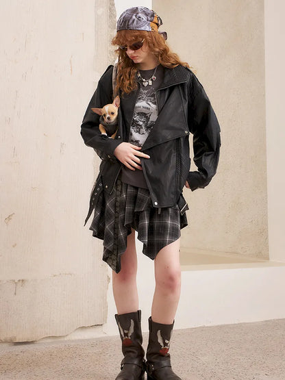 Oversized Faux Two-Piece Long-Sleeve T-Shirt【s0000014047】