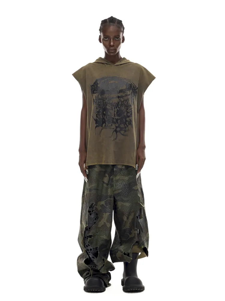 Wasteland Unisex Sleeveless Hoodie【s0000014019】