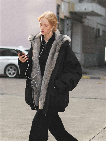 Plush Collar Warm Padded Jacket【s0000014872】