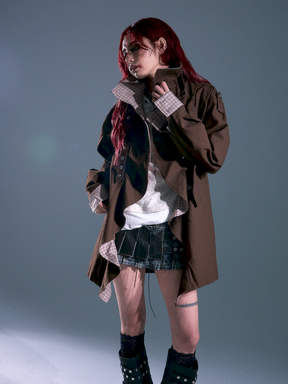 Lapel Mid-Length Silhouette Trench Coat【s0000013689】