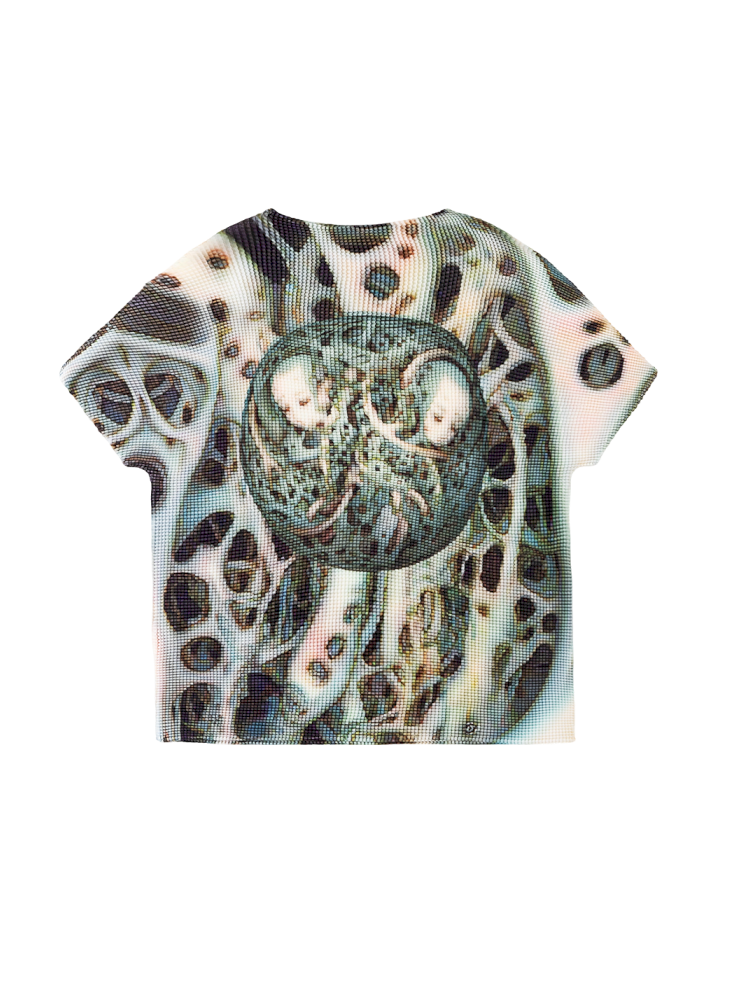 Printed Wrinkle Slimming T-Shirt【s0000013181】