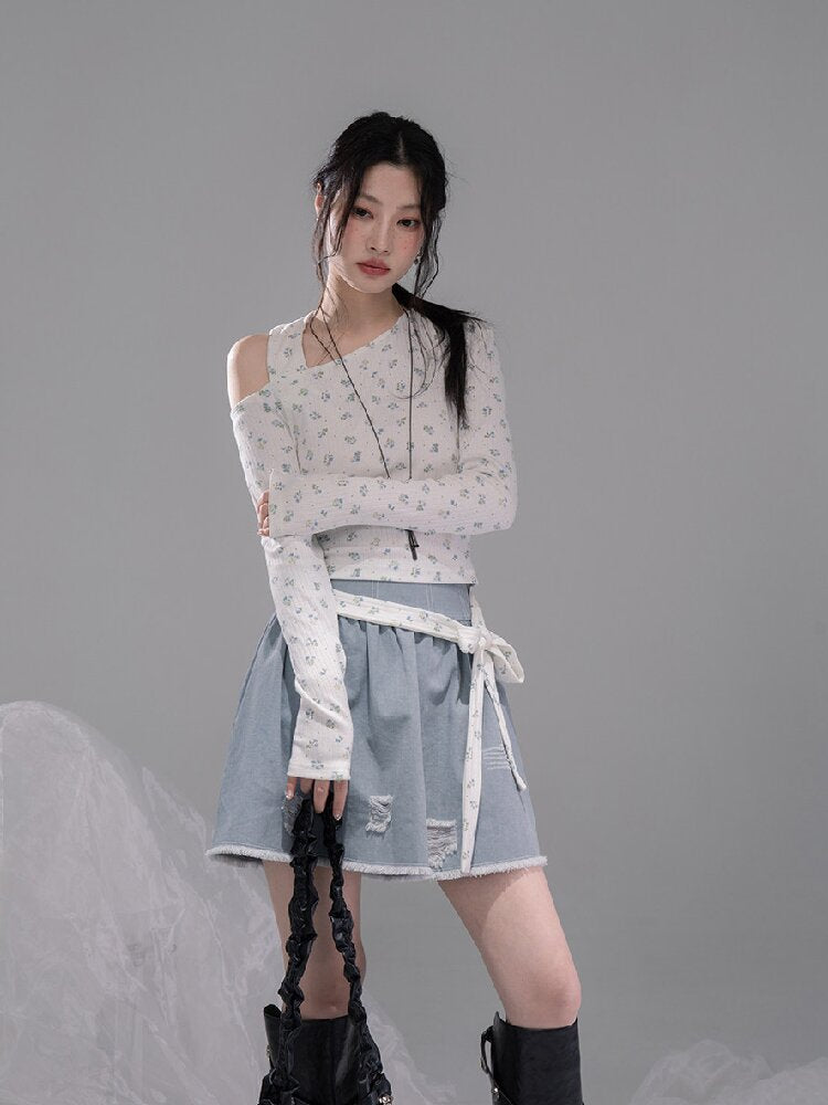 Flower Shadow White Knitwear【s0000015733】