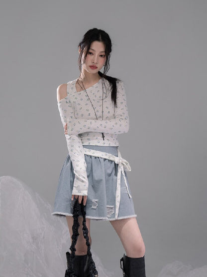 Flower Shadow White Knitwear【s0000015733】