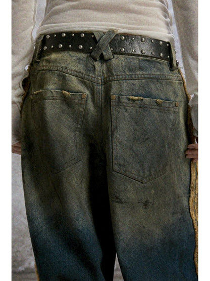 Washed and Aged Jeans【s0000004693】