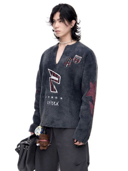 V-Neck Pullover Sweater【s0000011353】