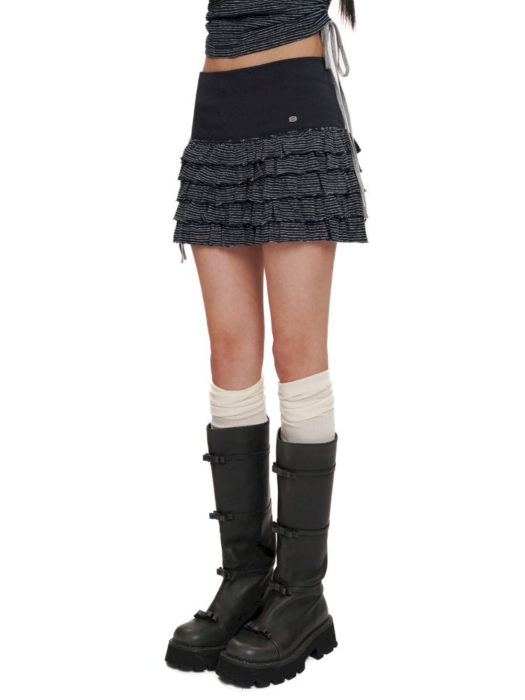 Multi-layer lace splicing waist-head skirt【s0000012517】