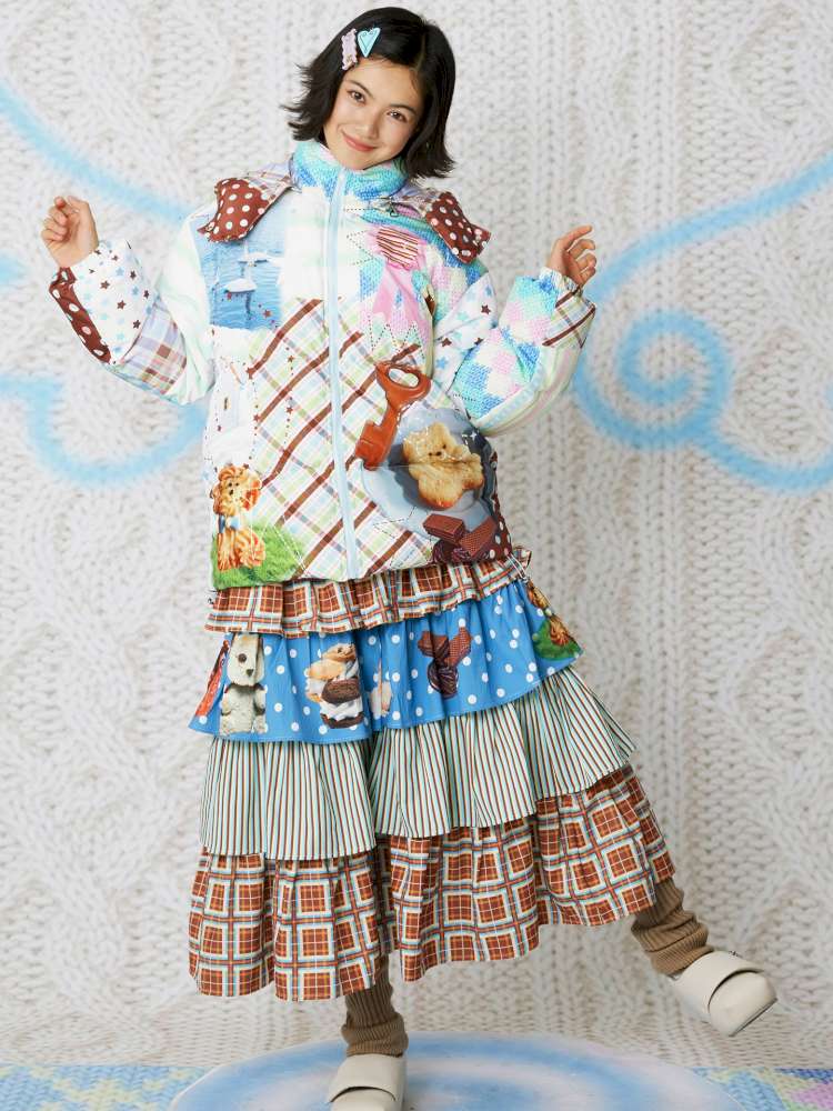 Chocolate Cake Print Versatile Skirt【s0000014860】