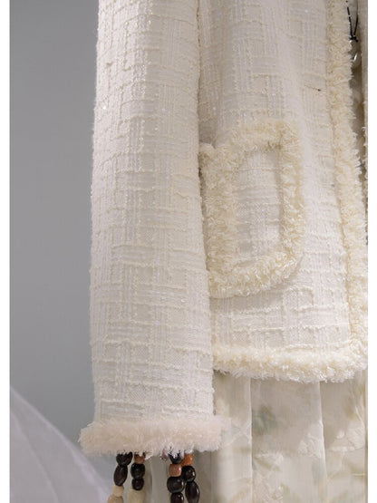 Broken Apricot White Wool Jacket【s0000015735】
