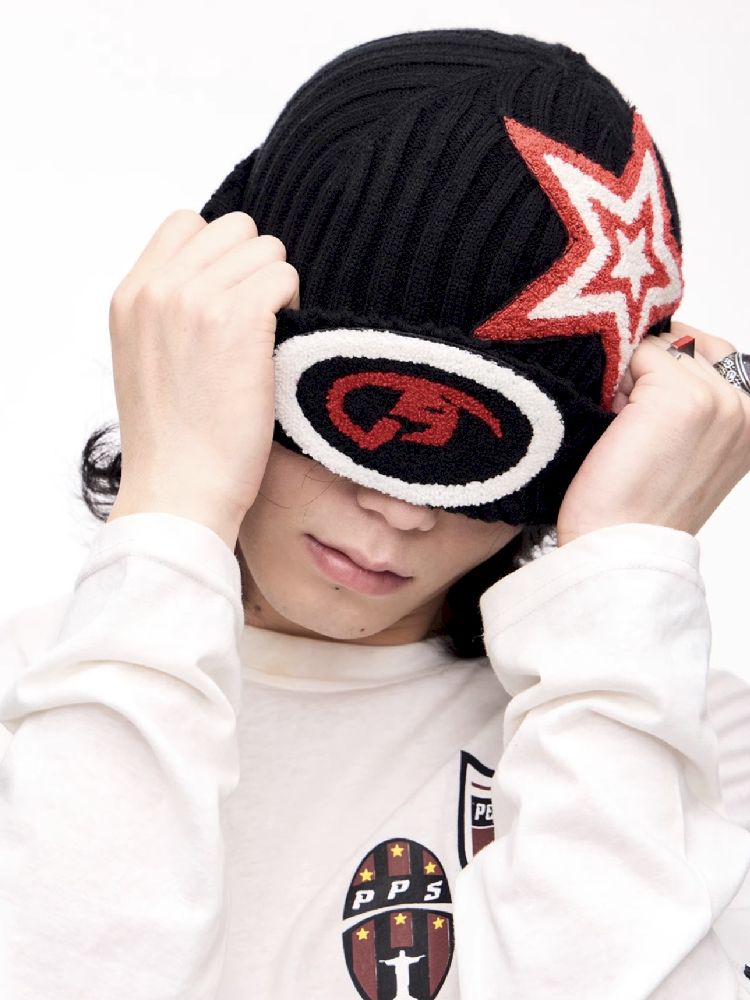 자수 따뜻한 니트 모자 [S0000011360]