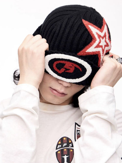 자수 따뜻한 니트 모자 [S0000011360]