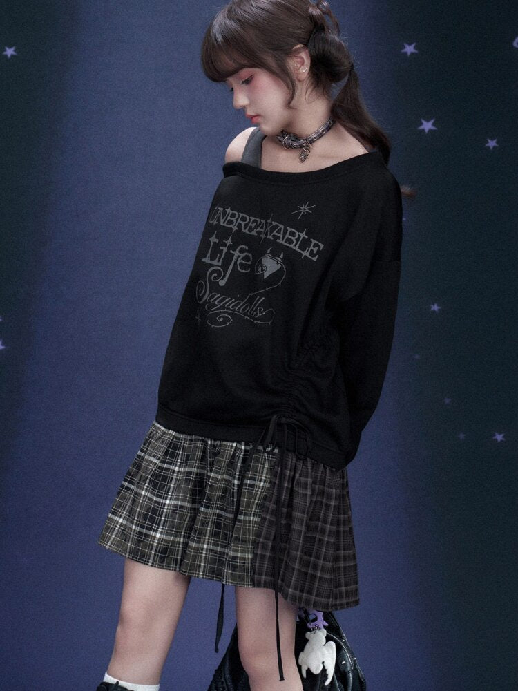 Dark Graffiti Fake Two Dress【s0000015466】