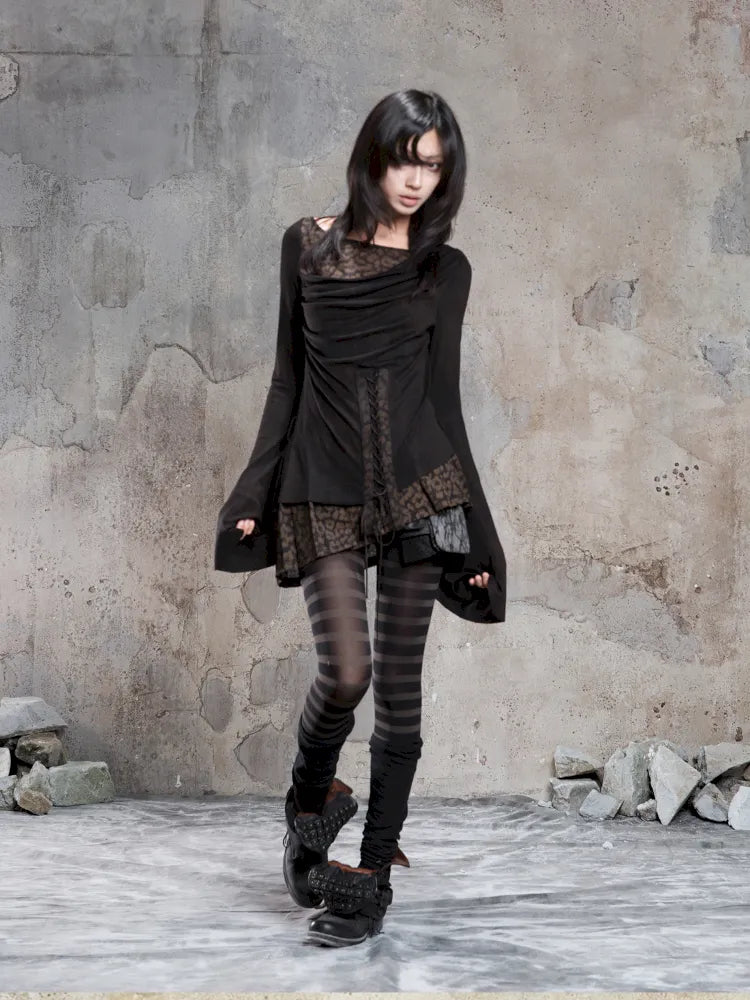 Fake Two-Piece Crew Neck Knit Blouse【s0000014129】