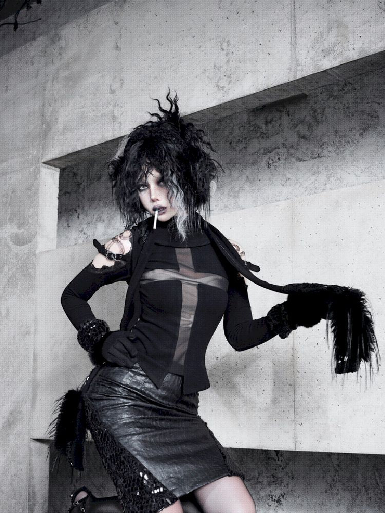 Gothic Cross Long Scarf【s0000011164】