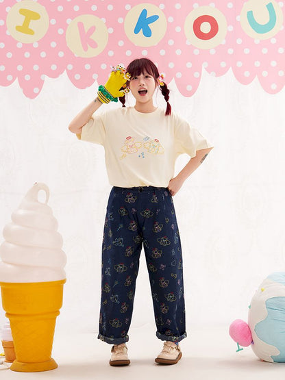 Animal Angel Embroidered T-Shirt【s0000013183】