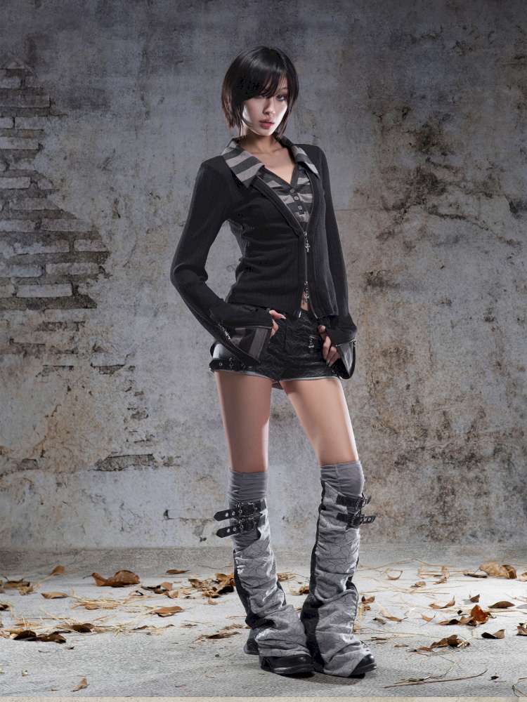 V-Neck Pullover Long-Sleeve Knit Top【s0000014492】