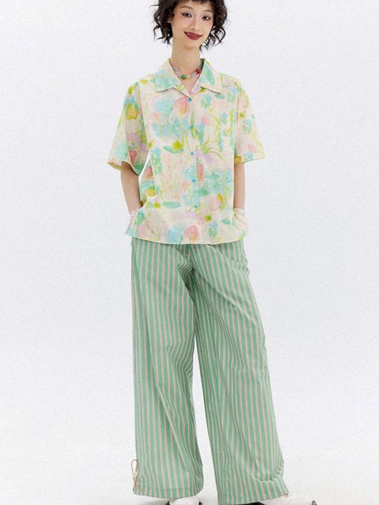 Full-print short-sleeved shirt【s0000012951】