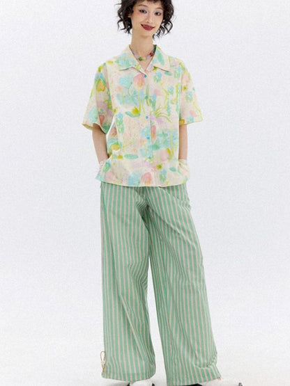 Full-print short-sleeved shirt【s0000012951】