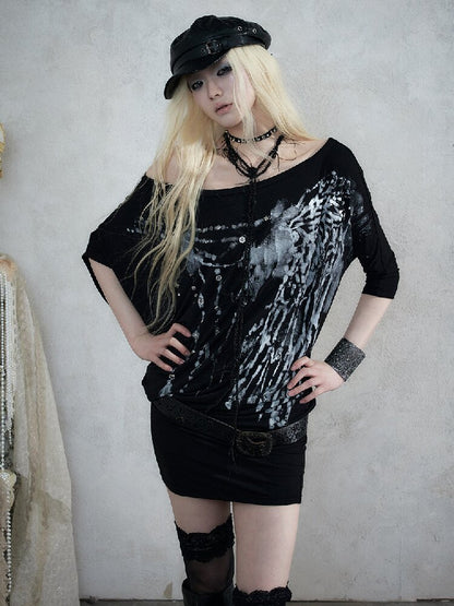 Millennial Gal Print T-Shirt Dress【s0000017861】