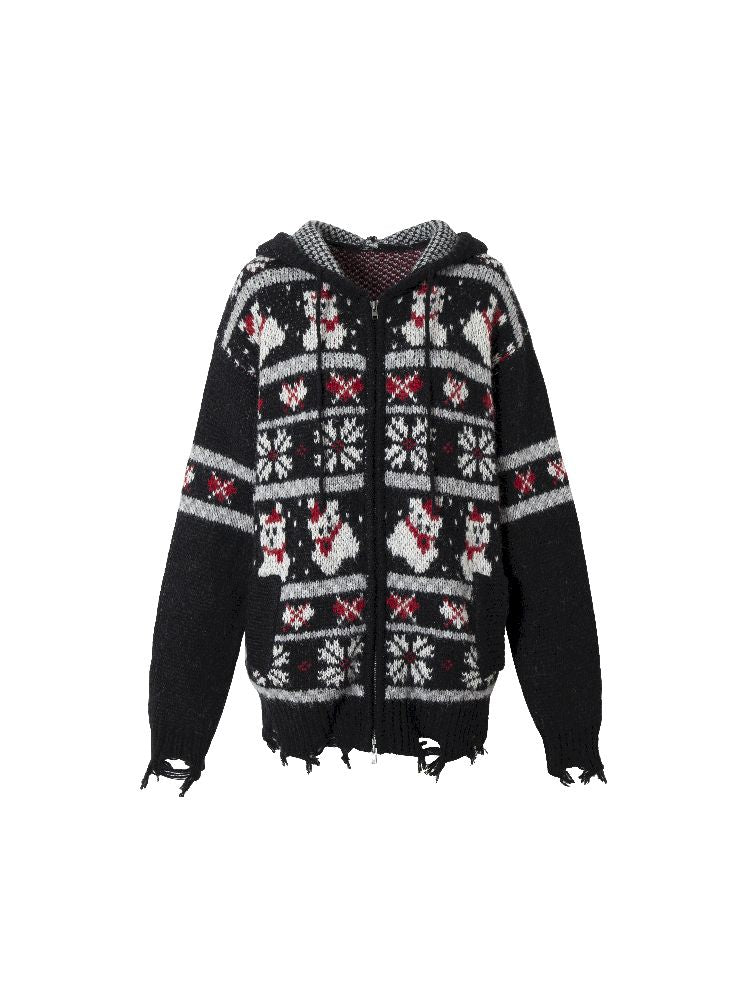 Mohair Wool Knit Cardigan Sweater【s0000011217】