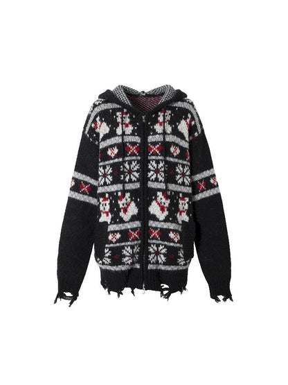 Mohair Wool Knit Cardigan Sweater【s0000011217】