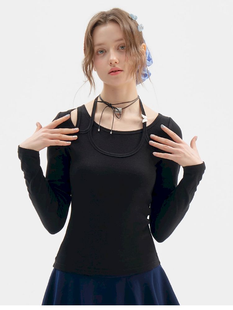 Slim Thin Knitted Bottom Shirt【s0000011513】