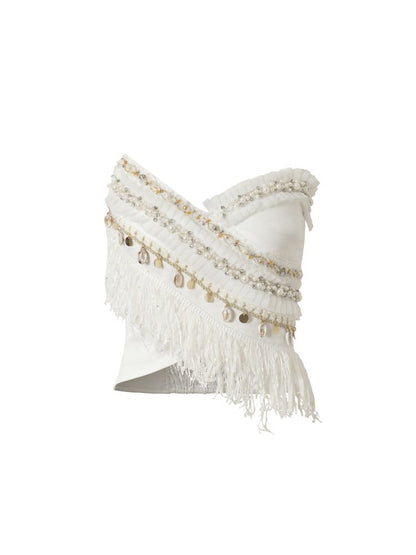 Irregular short strapless vest【s0000012783】