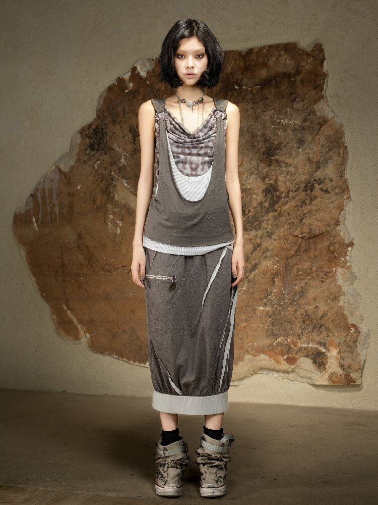 Original Irregular Sleeveless Vest Top【s0000016882】