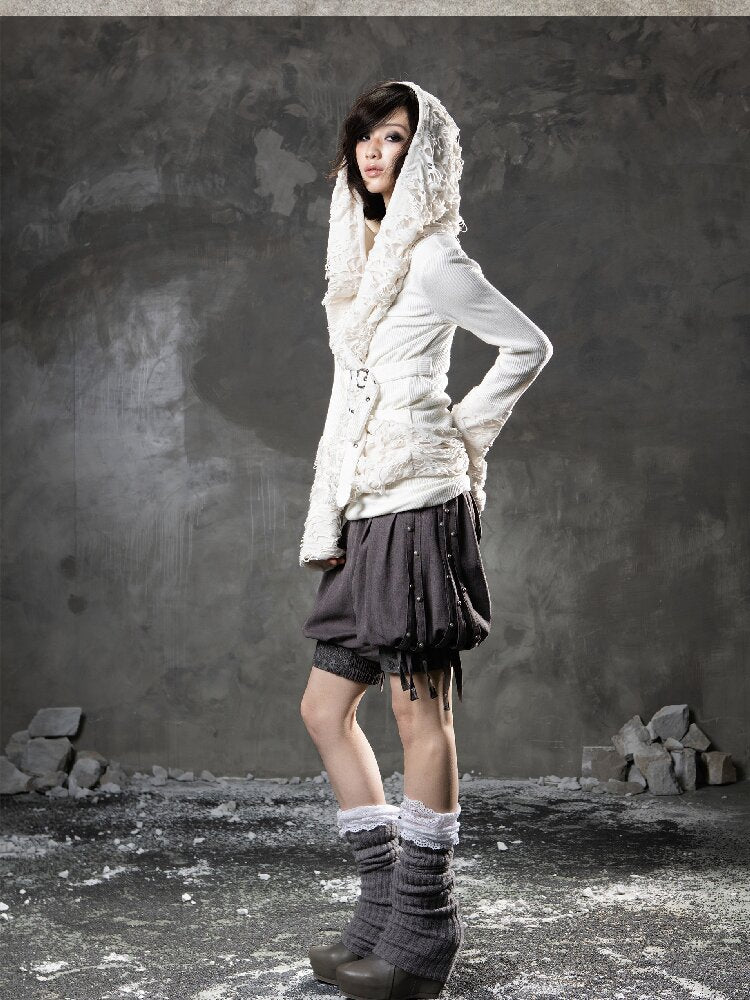 Ripped Hooded Knit【s0000015956】