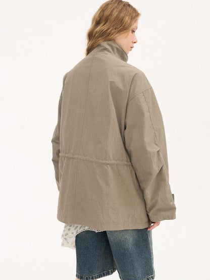 Twist Pocket Drawstring Jacket【s0000015416】