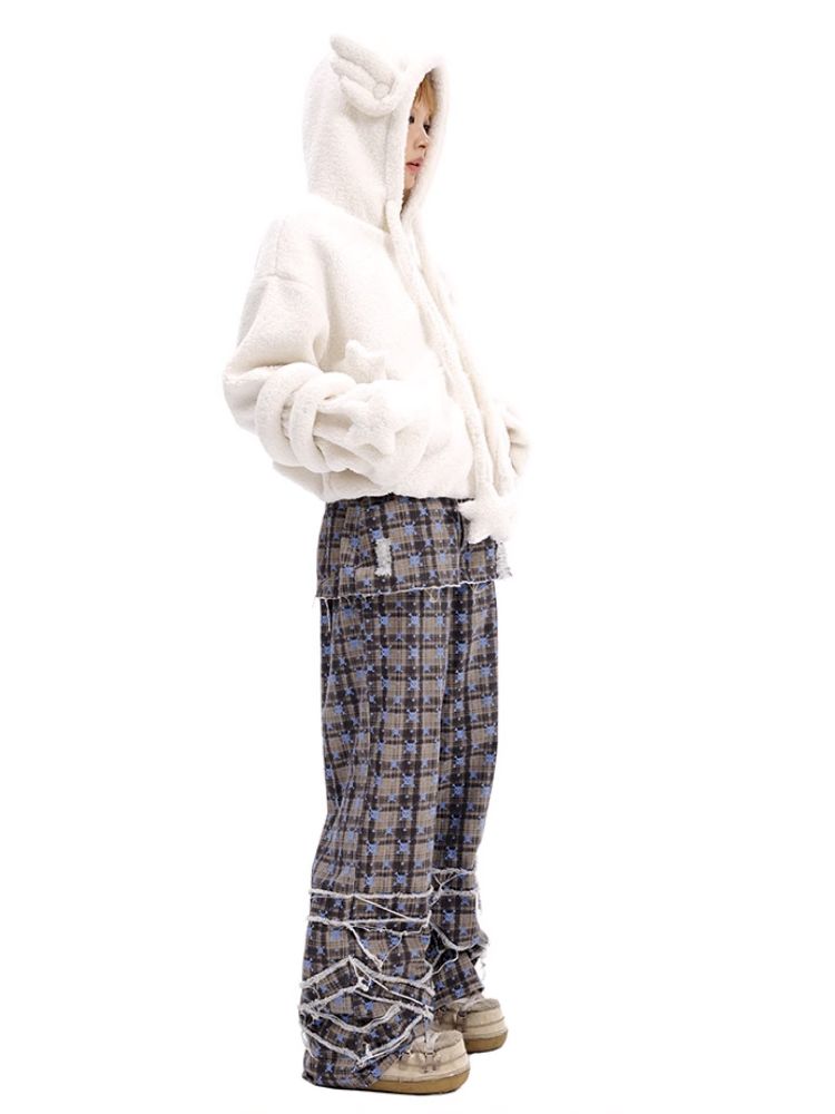 Skull Plaid Pant Skirt [S0000010617]