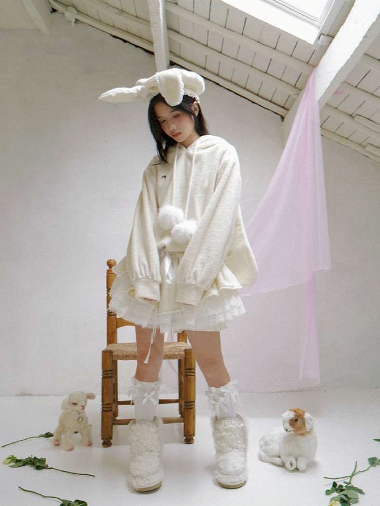 Plush Angel Ears Low Waist Dress【s0000014941】