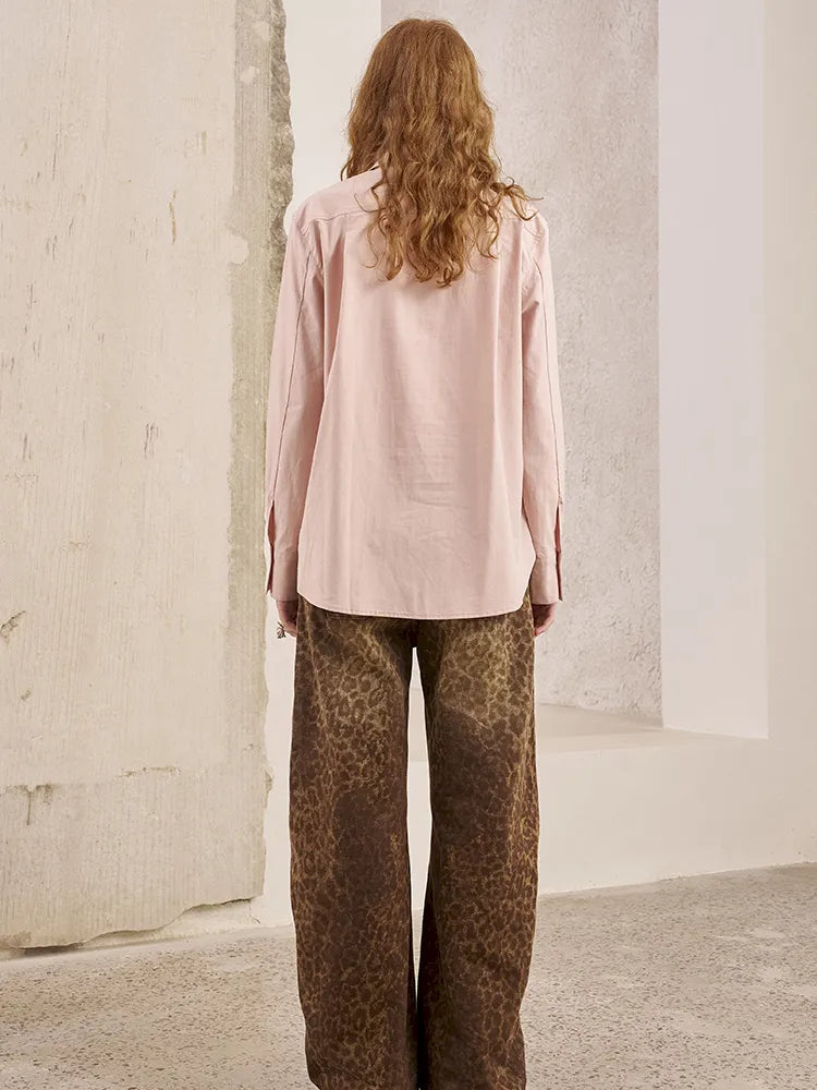 Cashew Flower Embroidered Long-Sleeve Shirt Blouse【s0000014058】