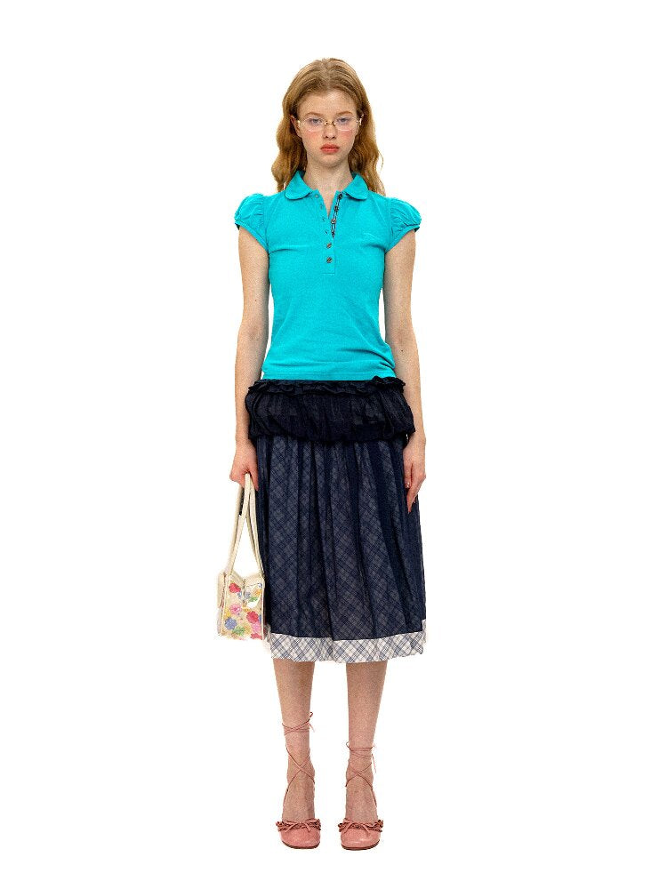 Thin Plaid Bow Spliced Skirt【s0000016087】