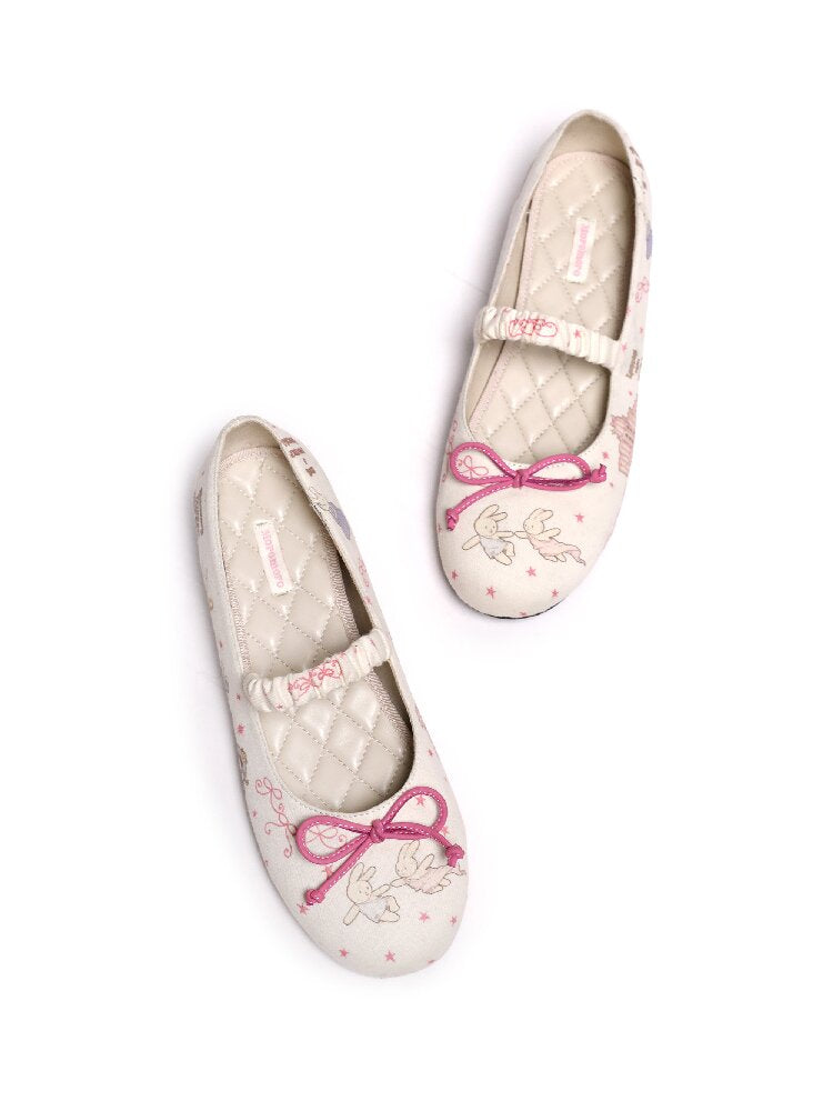 Bunny Adventure Print Ballet Shoe【s0000016128】