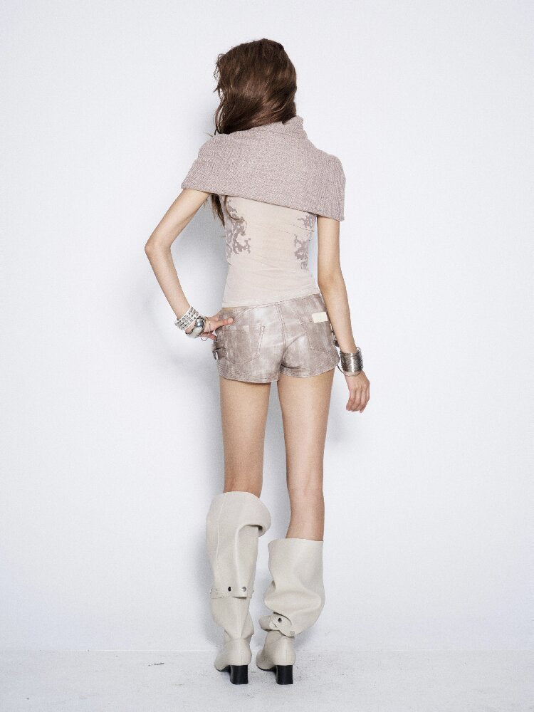 Detachable Knitted Mesh Shawl Vest【s0000016674】