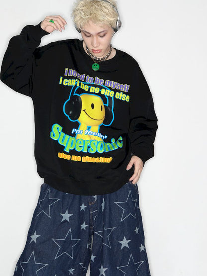 American Casual Street Smiley Loose Pullover [S0000010265]