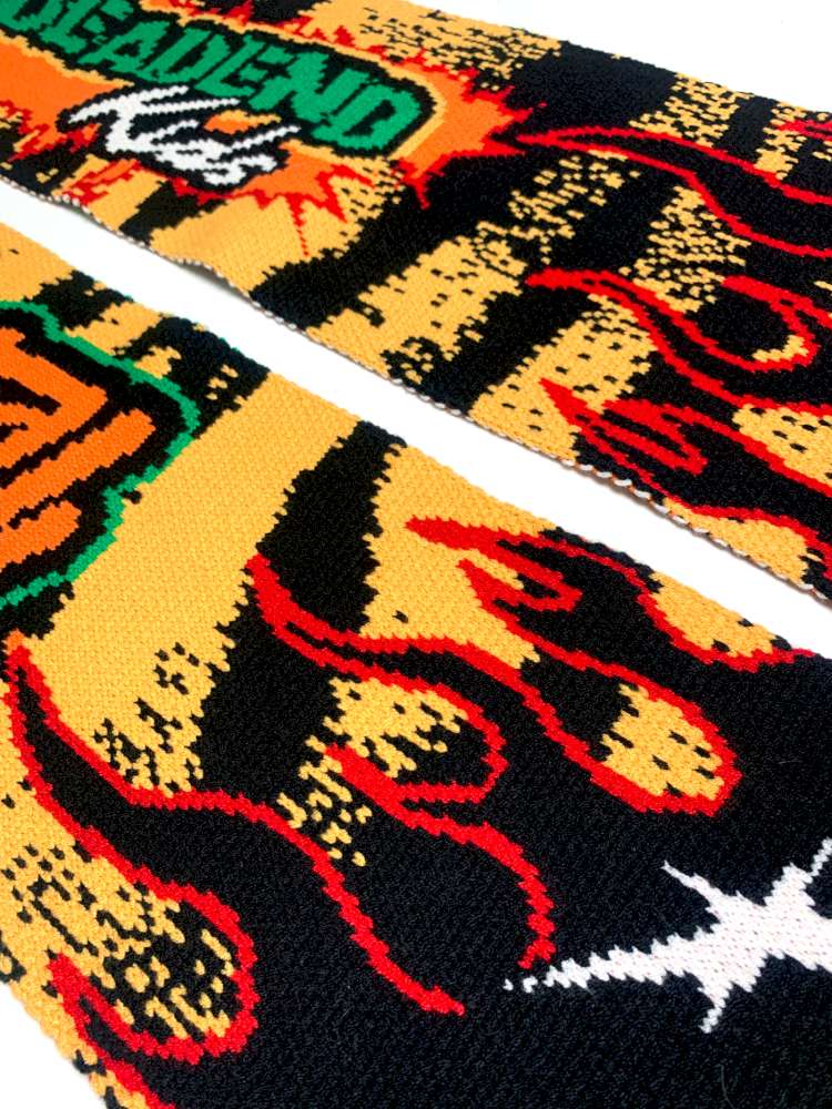 Tiger Print Knitted Scarf Contrast Y2K Trend【s0000014916】