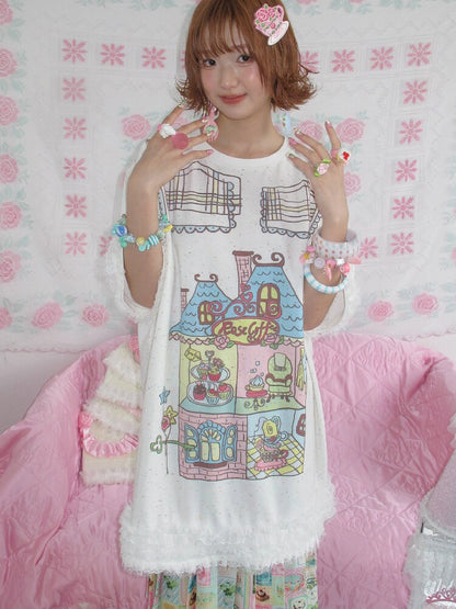 Print Versatile Pleated Half Skirt【s0000017452】