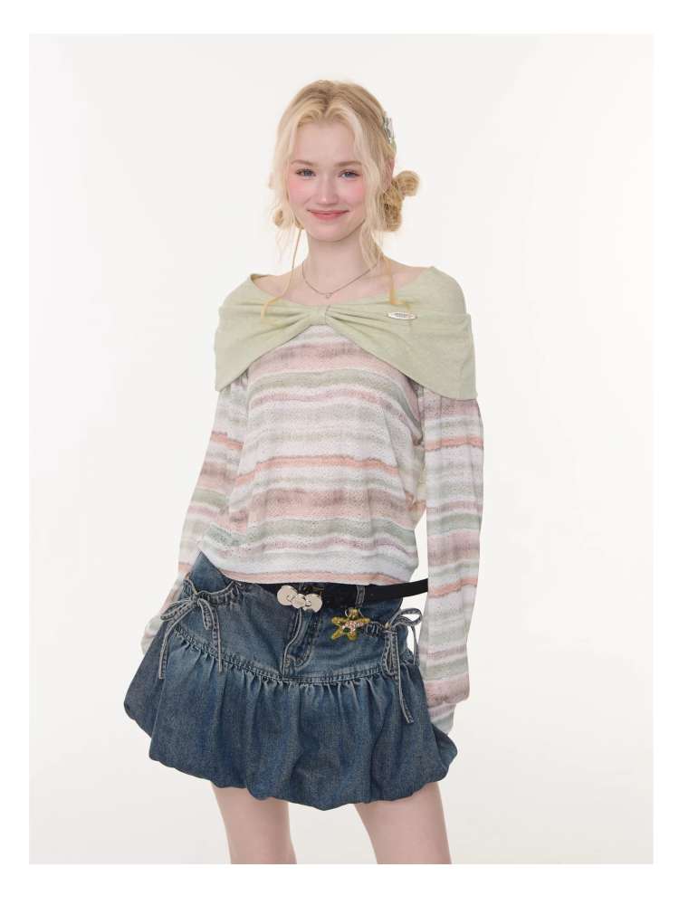Spring Mist Butterfly Knit Top【s0000015428】
