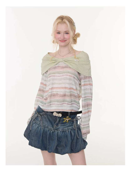 Spring Mist Butterfly Knit Top【s0000015428】