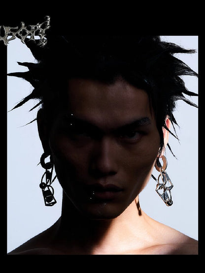 Titanium Steel Zipper Earring【s0000018895】