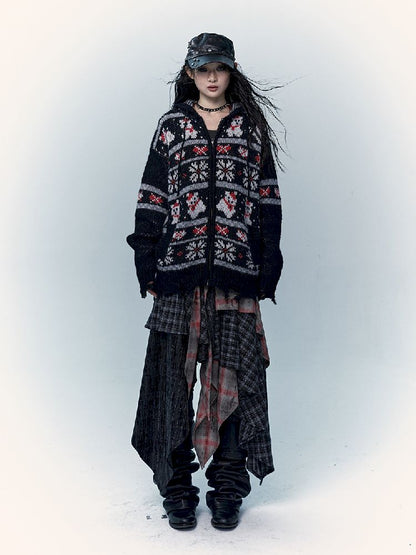 Mohair Wool Knit Cardigan Sweater【s0000011217】