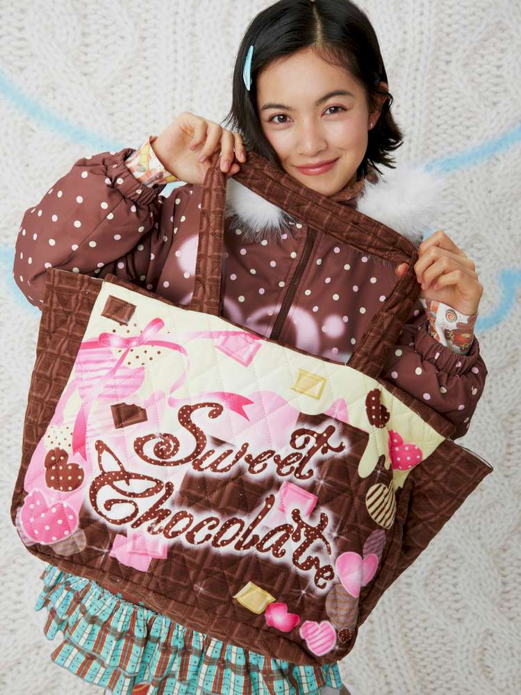 Chocolate Reversible Quilted Bag【s0000014850】